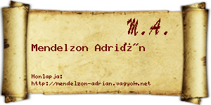 Mendelzon Adrián névjegykártya